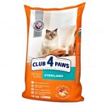 Hrana uscata completa pentru pisici sterilizate, Premium, Club 4 PAWS, 14 kg