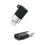 Adaptor conector USB type C mama - tata iPhone Lightning negru 2.4A XO-NB149D, XO