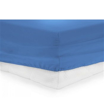 Cearsaf de pat cu elastic Heinner Home, 180x200 cm, 100% bumbac, albastru