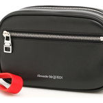 Alexander McQueen Leather Case Culoarea BLACK LUST RED