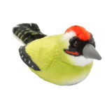 Jucarie de plus Pasare cu sunete, 17 cm, Ciocanitoare Verde, Wild Republic