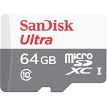 
Card Memorie Sandisk Ultra MicroSDXC 64 GB UHS-I Clasa 10 80MB/s + Adaptor SD 