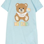 Moschino Short Teddy Bear Romper BABY BLUE, Moschino