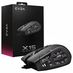 Mouse gaming, EVGA X15 MMO, Negru