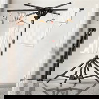 Uscator de rufe pliabil tip trepied, cu 6 brate rotative, 150 cm, Tenq.ro Uscator de rufe pliabil tip trepied, cu 6 brate rotative, 150 cm, Tenq.ro