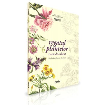 Regatul plantelor. Carte de colorat. 44 de planse botanice de colectie