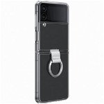 Husa de protectie Samsung Clear Cover with Ring pentru Samsung Galaxy Z Flip 4, Transparent