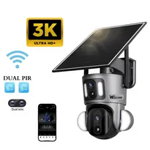 Camera Supraveghere WIFI 3K Ultra HD, Dual Camera 3MP+3MP, Incarcare Solara, Rotire Din Aplicatie, Rezistenta La Apa IP 66