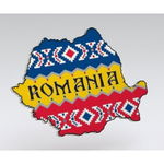 Magnet de frigider - Harta Romaniei tricolor MB046, Magnetella