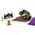 Spin Master - Set de joaca Camioneta Grave digger , Monster Jam , Cu accesorii, Cu nisip, Multicolor