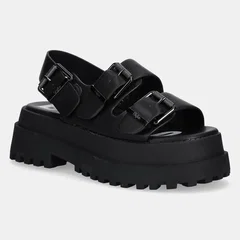 Sandale dama, Buffalo, 305199737, piele ecologica, negru, 41 EU