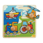 Primul meu puzzle - 4 mijloace de transport, BIGJIGS Toys