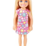 Papusa Barbie Chelsea & Friends Purple Flowered Dress With Blond Hair (hkd89) 