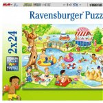 Puzzle Distractie La Lac, 2X24 Piese, Ravensburger