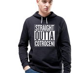 Hanorac Barbati Negru - Straight Outta Cotroceni, S