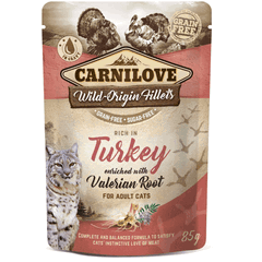 Hrana umeda pentru pisici Carnilove Cat Curcan&Valeriana 85g, Carnilove