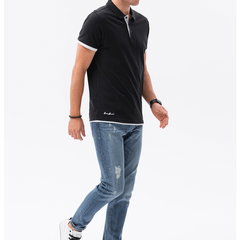 Tricou polo de bumbac cu material pique, OMBRE Tricou polo de bumbac cu material pique, OMBRE