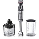 Blender de mana BOSCH MS8CM6120 MaxoMixx, 1000 W, Inox, cutit cu 4 lame din otel,12 trepte de putere si functie Turbo