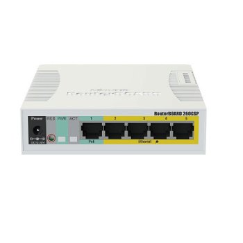 Switch RB260GSP network Managed Gigabit Ethernet (10/100/1000) Power over Ethernet (PoE) White, MikroTik