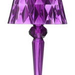 Veioza Kartell Battery design Ferruccio Laviani LED 0.8W h22cm violet pruna transparent, Kartell