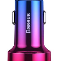 Incarcator Auto Baseus, Magic Series Digital Display, Quick Charge USB/USB-C PD 6A, Roz