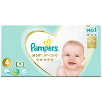 Pampers Cutie Mega Premium Care Mărimea 4 (9-14 kg), 104 bucăți