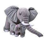 Jucărie din pluș - Elefant, 76 cm cu pui, 30 cm, edituradiana.ro