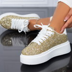 Pantofi Sport, culoare Auriu, material Glitter - cod: P12525, ABC