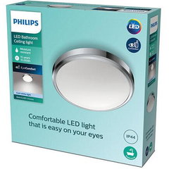 Plafoniera LED Philips Doris CL257, 17W, 1700 lm, lumina neutra (4000K) ,IP44, 31.3cm, Crom