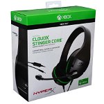 Casti gaming HyperX CloudX Stinger Core, compatibile cu PC/Xbox One/Xbox Series X|S, negru/verde