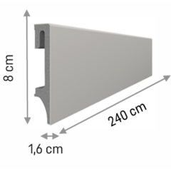 Plintă VOX ESPUMO 203 polimer dur 2400x80x16 mm gri cald