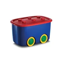 Cutie Depozitare Jucarii Copii Tip Lego Roti Capac 46 L