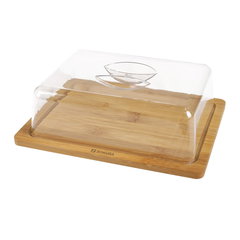 Platou servire branzeturi, 24 x 19 cm, cu capac din plastic - Zokura, Zokura