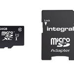 Card de memorie Integral microSDXC 64GB, Clasa 10 + Adaptor microSD, Integral