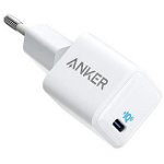Incarcator retea Anker PowerPort III Nano 20W USB-C, PowerIQ 3.0, Alb