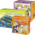 Set 3 jocuri copii 3+ ani: Gallo Gallito + Jocul Gâștelor + Domino Plus, 