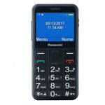 Panasonic Telefon Mobil Panasonic KX-TU155 EXBN Single SIM, 2G, pentru seniori, buton SOS, Negru, Panasonic