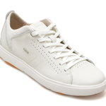 Pantofi GEOX albi, U948FA, din piele naturala, Geox