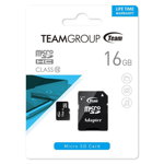 Card microSD cu adaptor TeamGroup, 16 GB, clasa 10