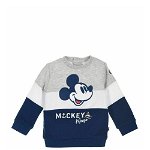 Bluza bebe, Mickey Mouse, gri cu bluemarin, Disney