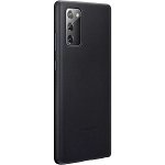 Carcasa Leather Cover pentru SAMSUNG Galaxy Note 20, EF-VN980LBEGEU, piele naturala, Black