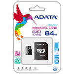 Card micro SDXC UHS-I A-Data, Video Full HD, Capacitate 64 GB, ADATA