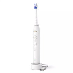 Periuta de dinti electrica HX7400/01, 62.000 miscari/minut, autonomie 21 zile, 2 moduri de periere, 3 intensitati, senzor presiune luminos, functia BrushSync, capat de periere Sensitive, alb Periuta de dinti electrica HX7400/01, 62.000 miscari/minut, autonomie 21 zile, 2 moduri de periere, 3 intensitati, senzor presiune luminos, functia BrushSync, capat de periere Sensitive, alb