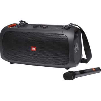 Boxa portabila JBL PartyBox On-The-Go, 100W, Bluetooth, Microfon Wireless, USB, IPX4, Light Show, Plug-n-play, Negru
