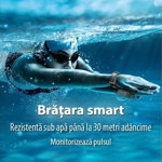 Bratara fitness bluetooth, android, ios, oled 0.96 inch, ip68, sovogue culoare gri