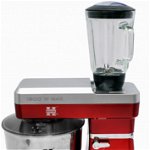 Herzberg HG-5065: Mixer cu suport 2 în 1 6,5 L și blender 1,7 - 1200 W roșu, Herzberg Cooking