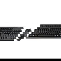 Kit A4Tech KRS-8372 cu fir, negru, A4Tech