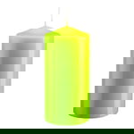 Set 4 x Lumanare Stalp Verde Deschis, 20 Ore