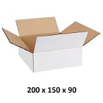 Cutie carton 200x150x90, alb, 3 straturi CO3, 470 g/mp, 