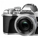 Olympus OM-D E-M10 Mark III Kit, Micro Four Thirds System Camera (16 MP, 5-Axis Image Stabilisation, Electronic Viewfinder) + M.Zuiko 14-42 mm EZ Zoom Lens + M.Zuiko 40-150 mm Tele Zoom, Silver/Black